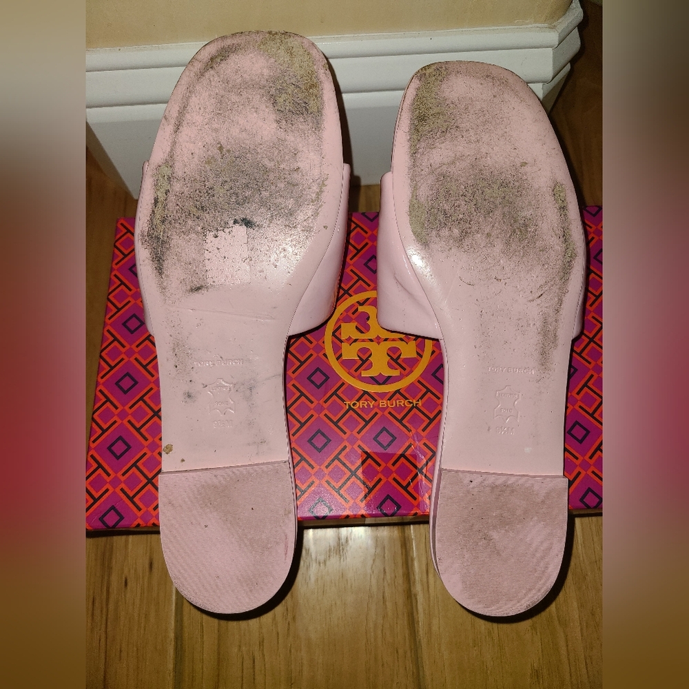 Tory Burch Designer Eleanor Pink Slide Sandals 9.5 - Picture 9 of 9